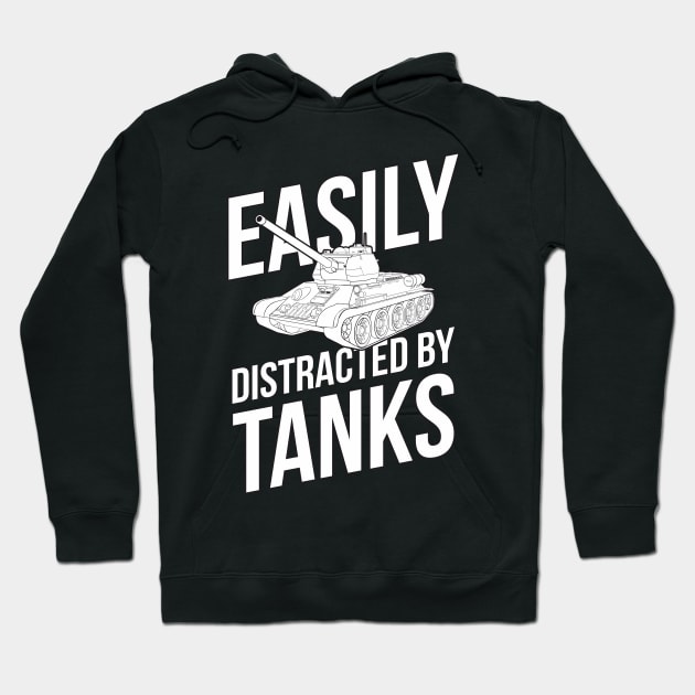 Easily distracted by tanks T-34-85 Hoodie by FAawRay